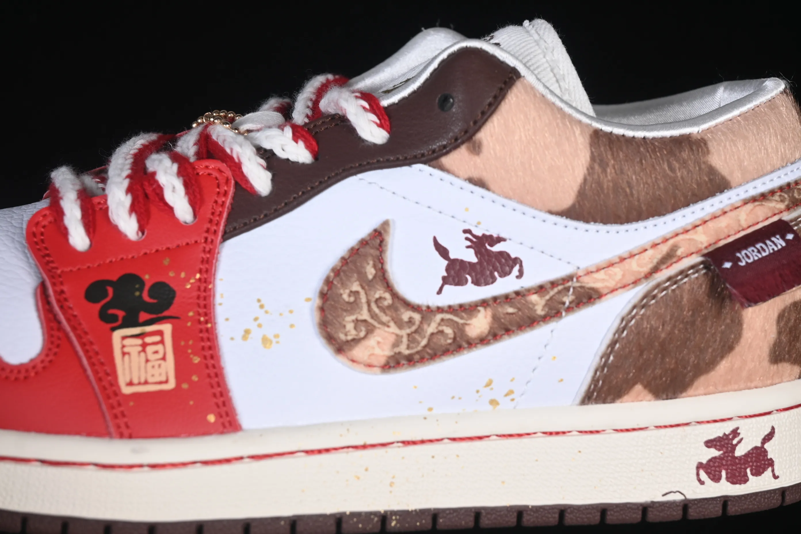 All categories Air Jordan Jordan series basketball shoes Air Jordan 1 Low Air Jordan 1 Low AJ1 Joe 1 Year of the Horse limited low-top retro cultural basketball shoes IQ5321-121